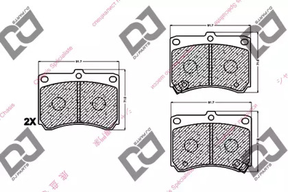 Комплект тормозных колодок DJ PARTS BP1083